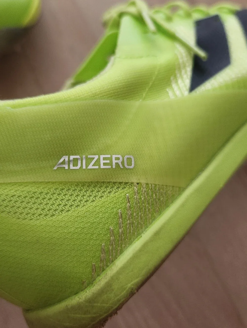 Adidas Adizero Mens Track Running Shoes Spikes Size 9.5 Lightstrike Pro Neon